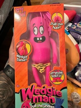 Wedgie Man Pull-The-Undies Stretch Toy - Pink